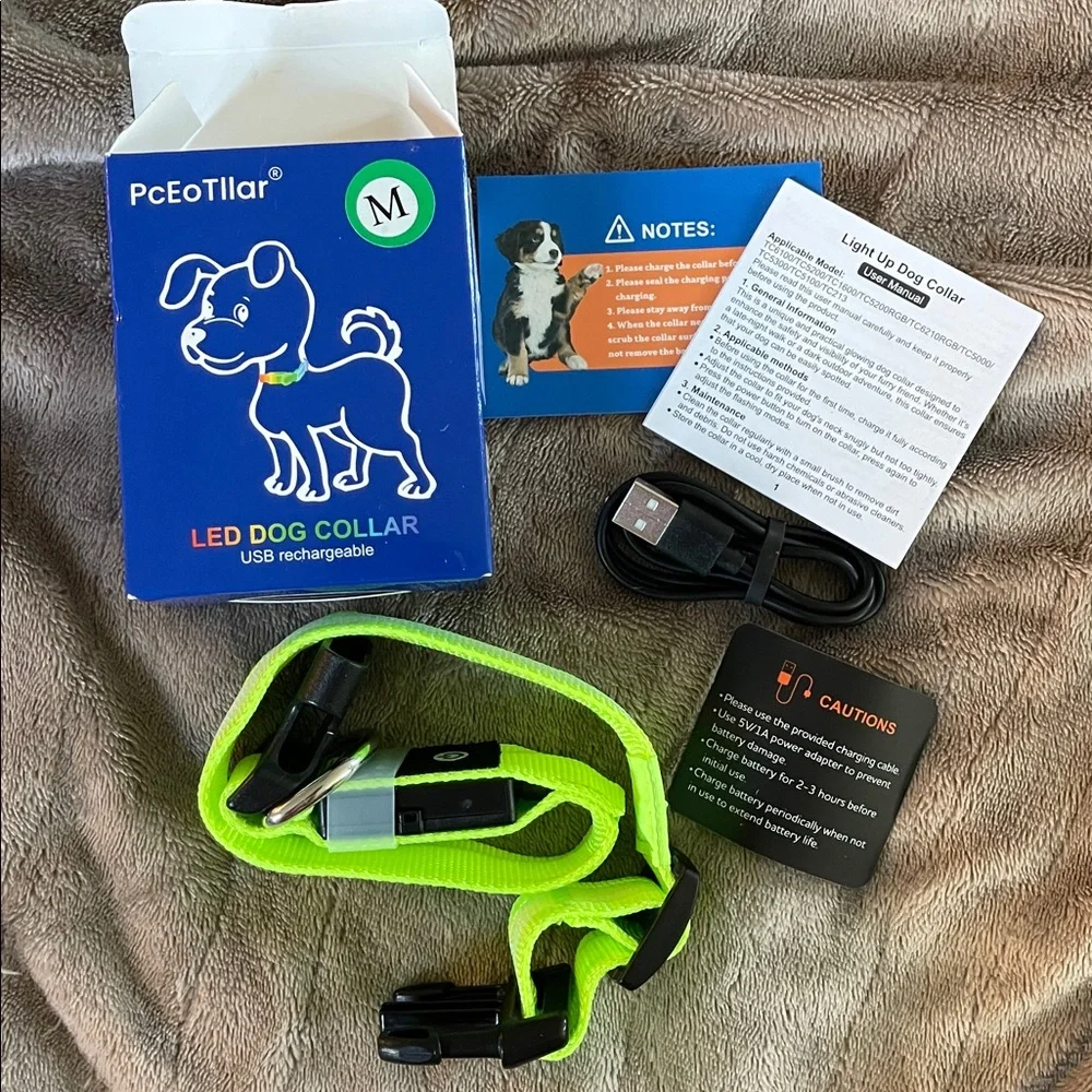 PcEoTllar Light up Dog Collar LED Rechargeable Waterproof Medium nwt - Picture 7 of 7